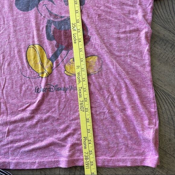 Vintage Disney Mickey Mouse V-Neck Tee Shirt, Burnout Fabric - XXL - Picture 5 of 7